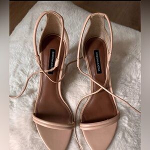 BCBGMaxAzria Women's Blush Strappy Heels